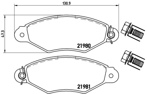 A.B.S. P 61 098 BREMBO Bremsbelagsatz, Scheibenbremse